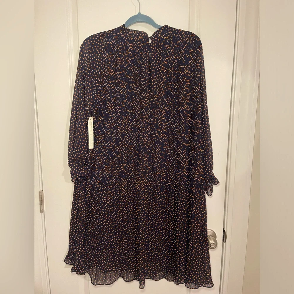 🆕NWT Women’s Anthropologie Seen Worn Kept Vega Pleated Mini Dress Navy Size 6 - Picture 10 of 14